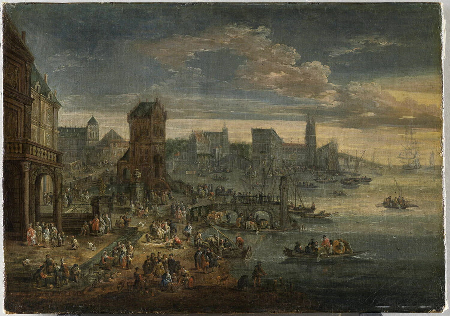 Vue d'un port imaginaire - Pieter II Casteels