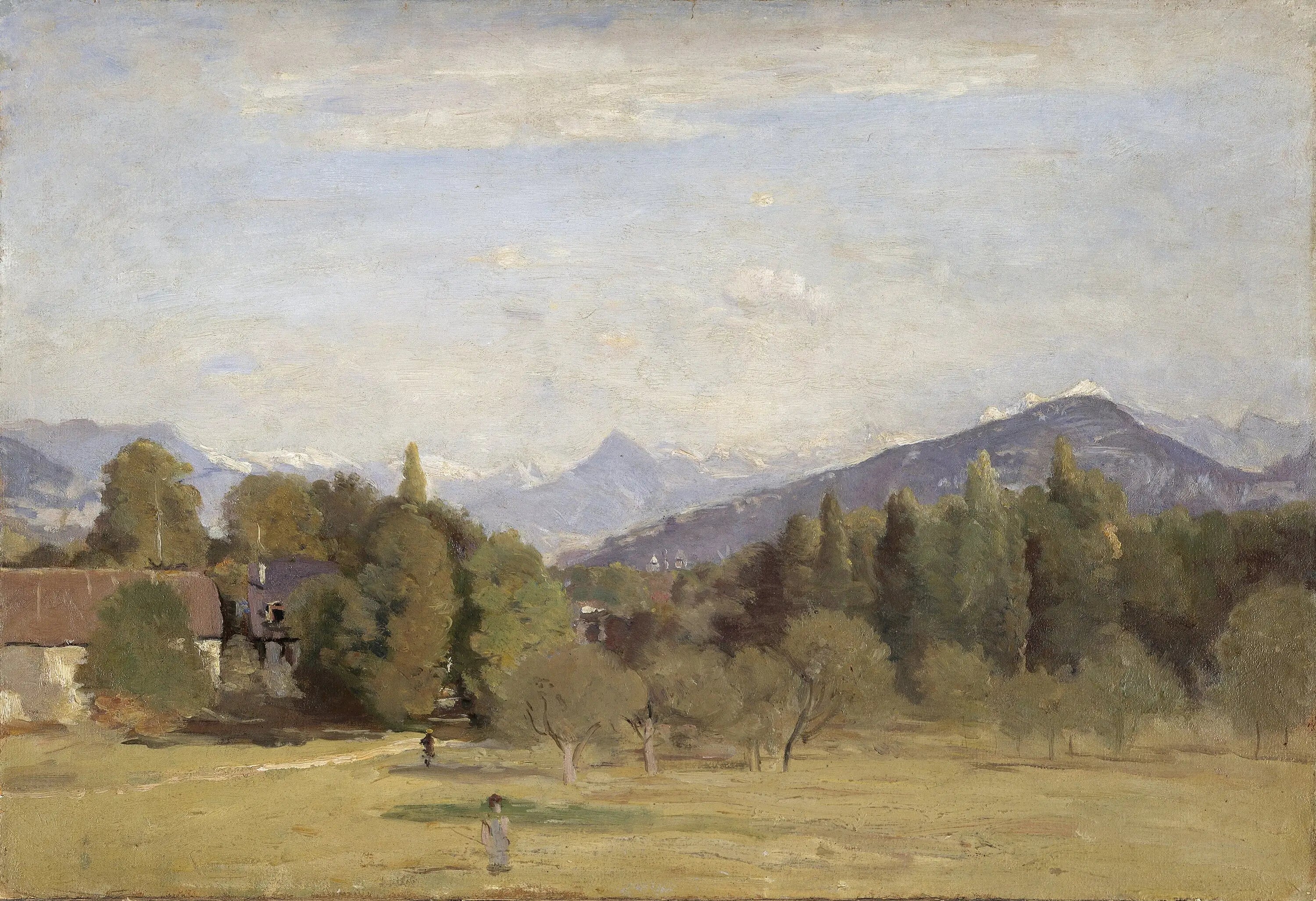 Vue prise de Châtelaine à Genève - Jean-Baptiste Camille Corot - Alpha Reproduction