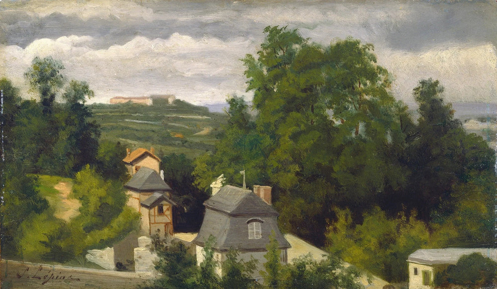 Vue sur les abords de Caen - Stanislas Lépine image 1 copie peinte à la main à l’huile