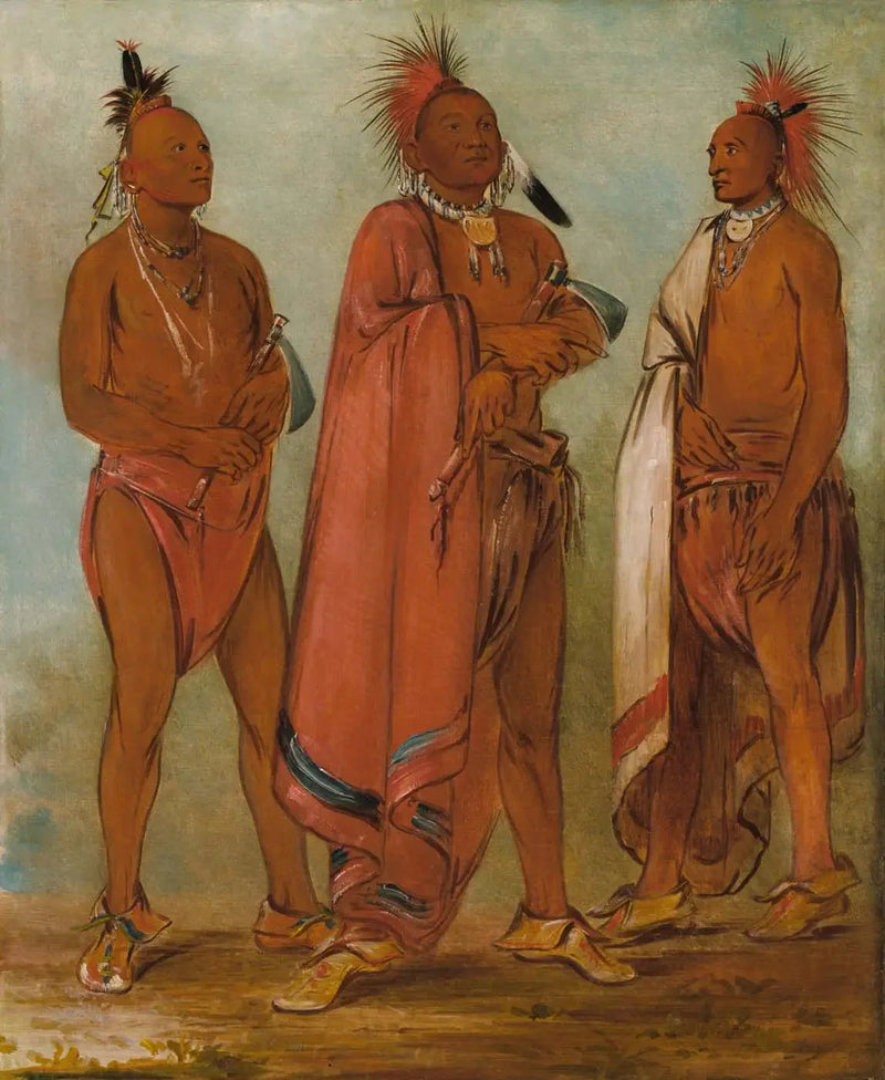 알파 재현, 유화 그림 복제

Source:
Wa-másh-ee-sheek, Celui qui enlève ; Wa-chésh-uk, La guerre ; Mink-chésk, Trois jeunes hommes distingués - George Catlin