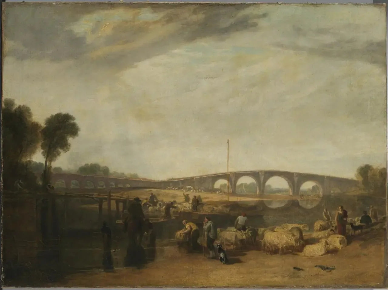 Walton bridges - J. M. W. Turner image 1 copie de tableau peinte à la main