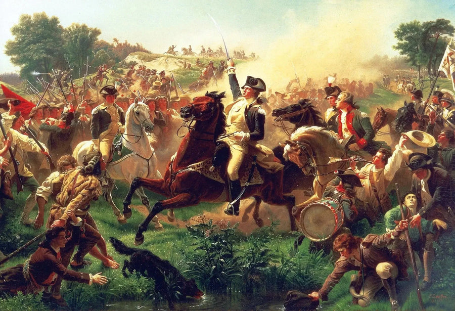 워싱턴이 몬머스에서 군대를 집결시키는 모습 - 에마누엘 로우이츠

Source:
Washington rassemblant les troupes à Monmouth - Emanuel Leutze