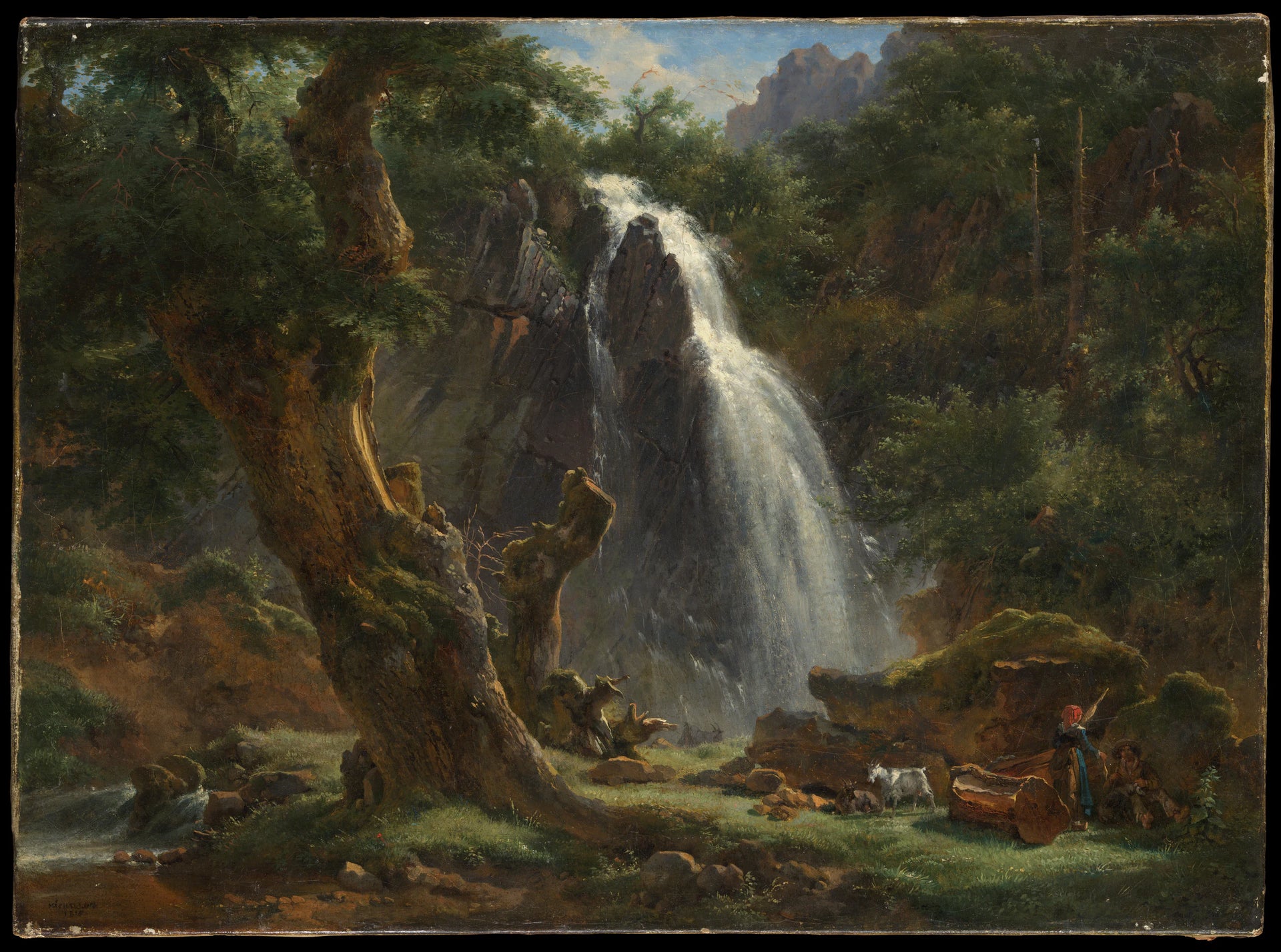 Waterfall at Mont-Dore - Achille-Etna Michallon