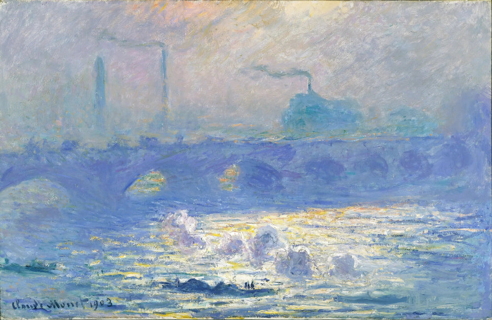 Waterloo Bridge, effet de soleil - Claude Monet image 1 reproduction artisanale de tableau