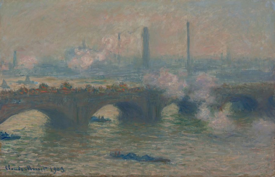 워털루 다리, 흐린 날 - Claude Monet