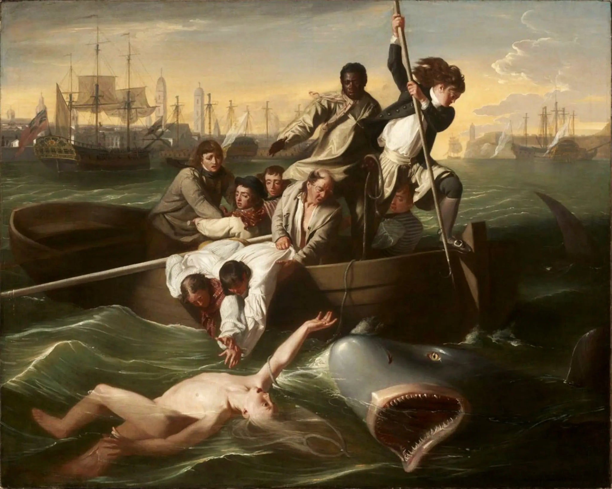 Watson et le requin - John Singleton Copley image 1 reproduction de peinture à l’huile