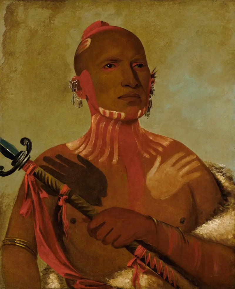 웨이시트, 송어 머리, 여우 전사 - 조지 캐틀린

Source:
Wée-sheet, tête d'esturgeon, un guerrier renard - George Catlin