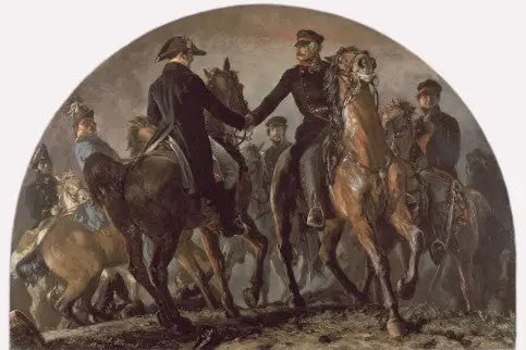 워털루 전투에서 웰링턴과 블뤼허 - 아돌프 폰 멘젤

Source:
Wellington et Blücher à la bataille de Waterloo - Adolph von Menzel