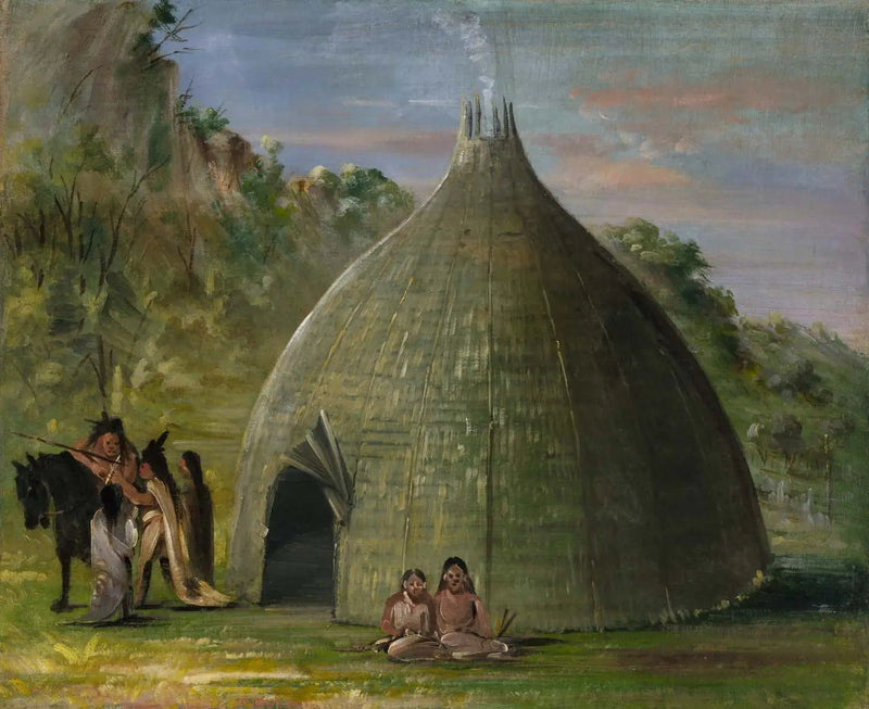 위치타 로지, 초가지붕에 초원 풀 - 조지 캐틀린

Source:
Wichita Lodge, toit de chaume avec herbe des prairies - George Catlin