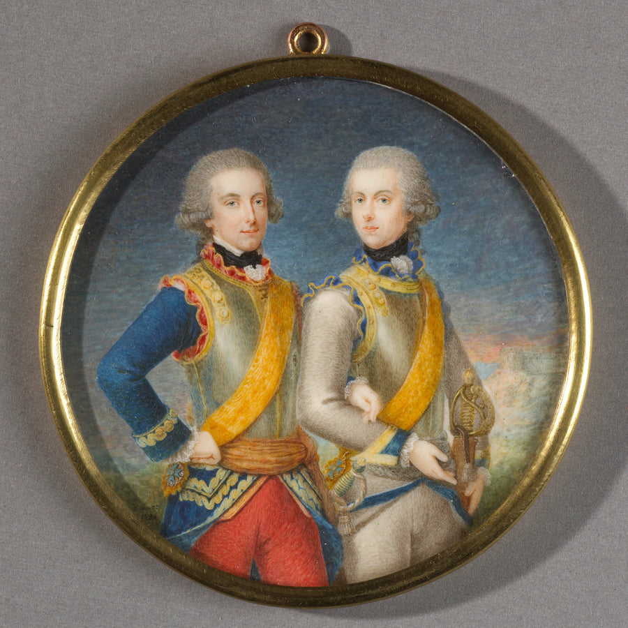 Willem Frederik (1772-1843), prince d'Orange-Nassau, avec son jeune frère Willem George Frederik (1774-99) - Pieter le Sage